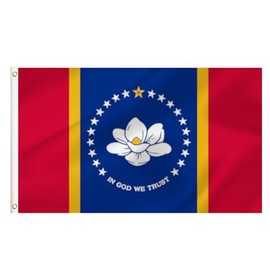LARGE Mississippi Flag, 3x5Ft Mississippi State Flags Banner For Indoor Outdoor Decoration of Canada Yards.Parade Or Express Mood