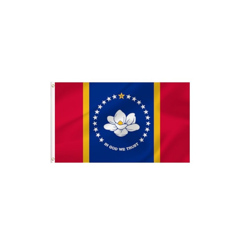 LARGE Mississippi Flag, 3x5Ft Mississippi State Flags Banner For Indoor