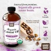 Castor Oil Organic Cold Pressed Unrefined Glass Bottle, 16 Fl