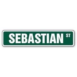 SEBASTIAN Street Sticker Sign kids room children name gift kid child boy girl wall entry - Sticker Graphic - Auto, Wall, Laptop, Cell, Truck Sticker for windows, cars, trucks, tool boxes, laptops