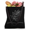 One Line Art Drawing Acacia Leaf Tote Bag