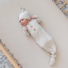 KYTE BABY Knotted Gown with Hat Set in Oat