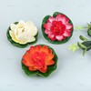 AUEAR, 9 Pack Artificial Floating Foam Lotus Flowers with Water