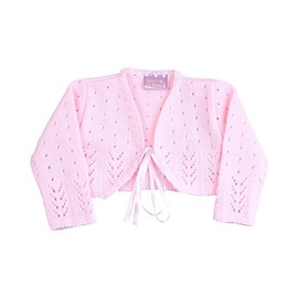 BabyPrem Baby Clothing Bolero Jacket Jumper Girls 0-24 Months 56 / 96 cm Pink White, pink