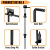 DJSUNPACKING 18" Heavy Duty Cane Bolt Gate Drop Rod-Steel Gate