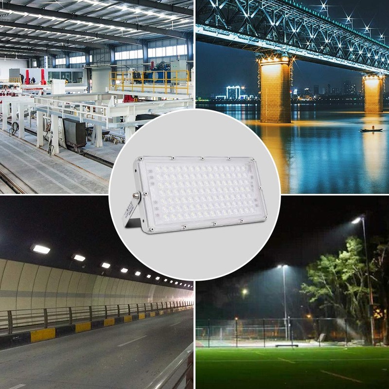 Sararoom 100W LED Flood Light Outdoor, IP65 Waterproof Security Lights,