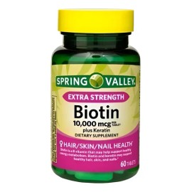 Biotina 10,000mcg (60 Tabletas) Cabello Hermoso, Uñas Y Piel                                                                                          