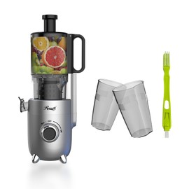 Rosewill Cold Press Juicer, 4.72" Wide Feed Chute Juice Extractor Machine, High Juice Yield, Slow Masticating Juicer for Whole Vegetables & Fruits