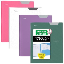 Five Star Carpeta Plástica Con Solapas Y Bolsillo Tamaño Carta