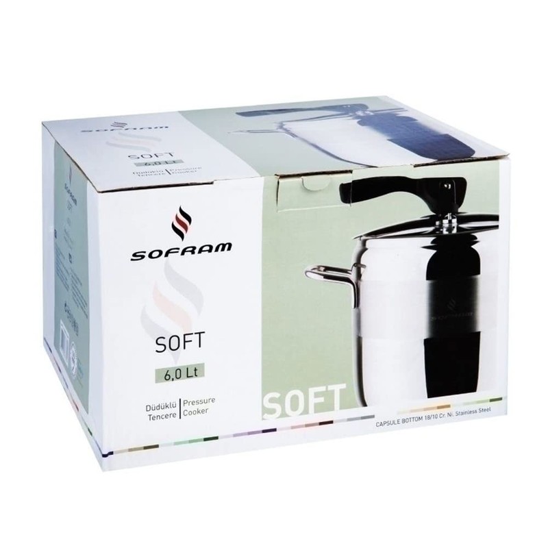 Sofram Soft Classic Pressure Cooker Stainless Steel (6 LT)