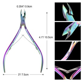 8 Pieces Cuticle Nippers Stainless Steel Cuticle Trimmer Pointed Blade Cuticle Cutter Clipper Dead Skin Remover Scissors Manicure Tools for Fingernails and Toenails (Vivid Color)