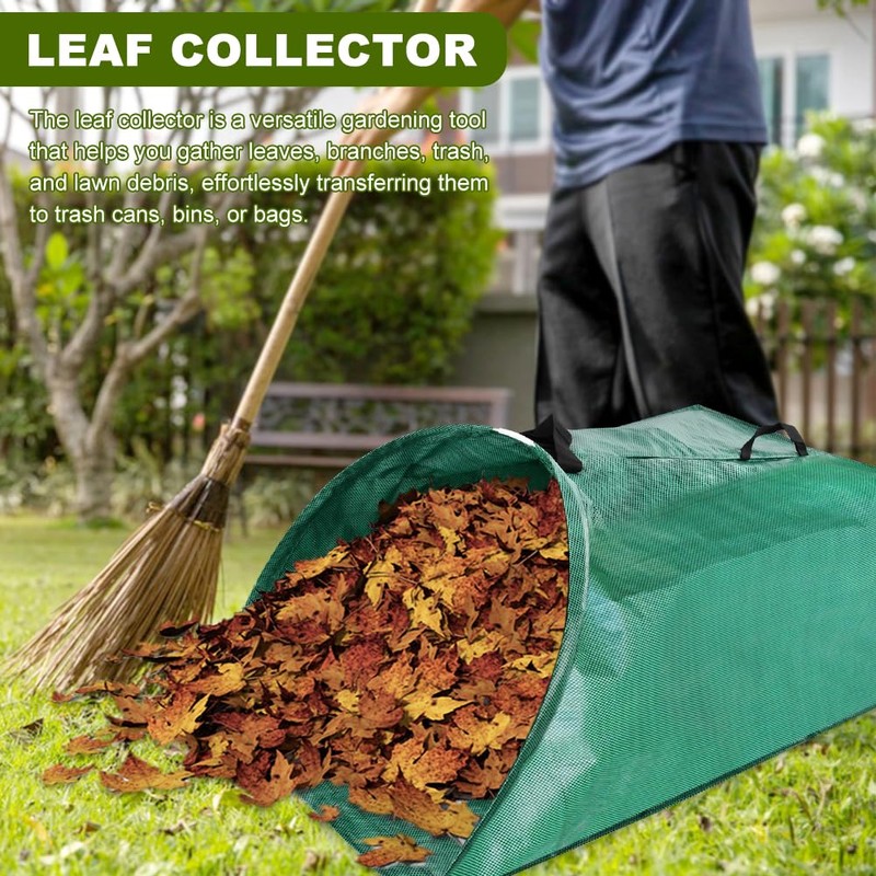 53 Gallon Leaf Collector, Large Yard Dustpan & Reusable Leaf