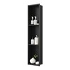 Neodrain 8X36 Inch Matte Black Three Layers Shower Niche, Stainless