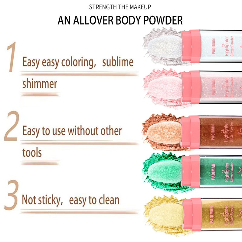 Gold Glitter Powder, Sparkling Neon Outfit Party Rave Festival Accessories
