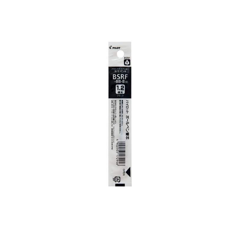 Pilot BSRF80B10B BSRF Rex Grip 1.2 Black Rollerball Pen Refill,