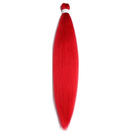 BALINGHAIR Braiding Hair Pre-Stretched Kanekalon High Temperature Synthetic Fiber Braid Hair Red (A12-1Pack)