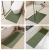 Thin Bath Mat, Bathroom Rugs Non Slip Washable, 24x36 Sage