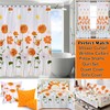 EVENHUG Orange Sunflowe Curtains Floral Window Curtain Panels Drapes for