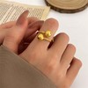 Vacaonio Minimalist Polished Gold Ball Open Ring Metal Balls Open