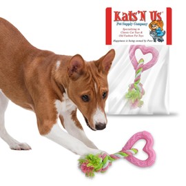 Kats'N Us Dog Treats Chewy Toy for Teething - Durable, Long-Lasting Chewy Toys for Puppies and Small Breeds - Puppy Essentials Interactive Dog Toy for Teething Relief, Pink Color