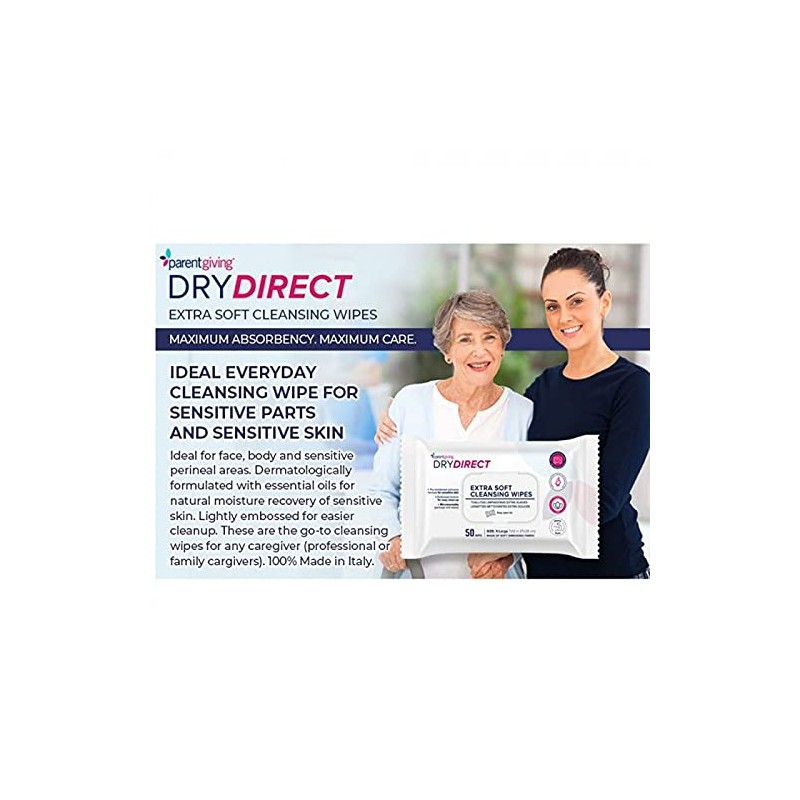Dry Direct Extra Soft Cleansing Wipes (Pack of 50) by