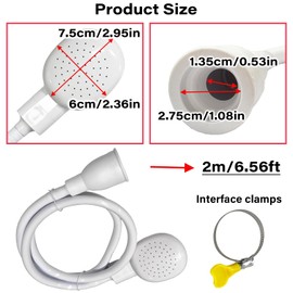 6.56FT/2M Sink Spray Hose,Faucet Sprayer Hose,Sink Hose Attachment for Portable Hand Held Shower Head Sprayer,Shampoo Sprayer Hose for Bathing Baby,Pets,Washing Hair,Rinsing Vegetables