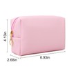 Muka Small Letter Makeup Bag, Travel Small PU Leather Cosmetic