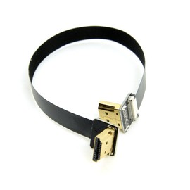 Cablecc CYFPV 90 Degree Angled HDMI Male to Male HDTV FPC Flat Cable 50cm for FPV HDTV Multicopter Aerial Photography