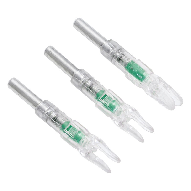 3PCS Archery Lighted Nocks Plastic Automatic with Switch 6.2mm Inner