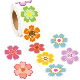 500pcs Flower Stickers for Kids Spring Summer Roll Sticker for Envelopes Cards Party Supply Decoration