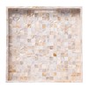 PEMAR 12.2" Square Serving Tray Mother of Pearl Nacre Wood