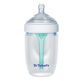 Dr. Talbot's Silicone Anti-Colic Bottle - Self-Sterilizing Baby Bottle for Newborns - 8 oz - White