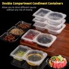 Ryfpdml 20PCS Reusable Snack Containers, Double Compartment Snack Pot with