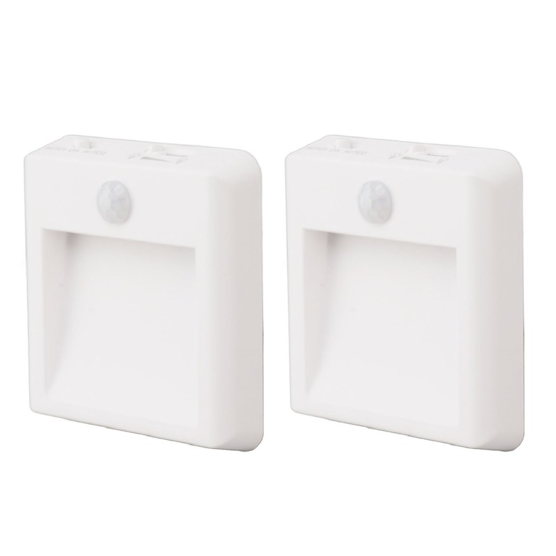 2 Pcs Plug in Night Light Mini Motion Sensor Night