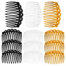 Tofficu Bridal Hair Comb 12pcs Hair Side Combs 11 Comb Hair Side Comb Plastic Hair Comb Secure Grip Hair Comb Frizzy Hair Tool Dense Hairpin Braided Hair Clips for Updo Bun