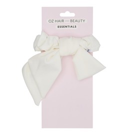 Oz Essentials Hair Bow Scrunchies - White