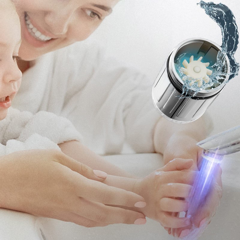 3 Pack 3-Color Temperature Sensitive Gradient LED Water Faucet Light