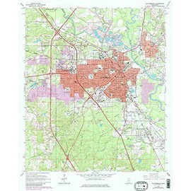 YellowMaps Hattiesburg MS topo map, 1:24000 Scale, 7.5 X 7.5 Minute, Historical, 1964, Updated 1983, 26.8 x 21.6 in - Paper