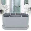 Silicone Toothbrush Toothpaste Holder Multipurpose 5 Slots Drainage Holes Bathroom