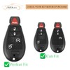 WSAuto Key Fob Cover No Cap Cover with Metal Keychain