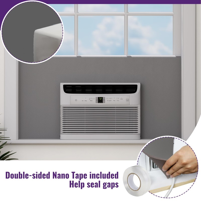 Mxclimate Full Surround Window AC Insulation Foam Side Panels for