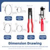 Glarks 18pcs Auto CV Joint Boot Clamp Pliers with CV