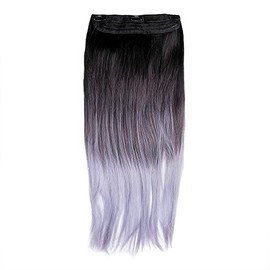 Stasia Street 24-Inch Straight Clip-In Ombre Korean Synthetic Breatheable Hair Extensions for Women Natural Look Instant Volume & Length – RICH LAVENDER