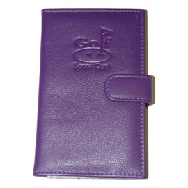 Mala Leather Golf Scorecard Holder - UK and European style (Purple)