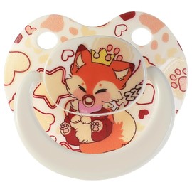 Chupete para adultos de gran tamaño para ansiedad: Lindo Paci con escudo grande para dormir - Chupete de silicona Binky, juguetes para autismo con estuche blanco