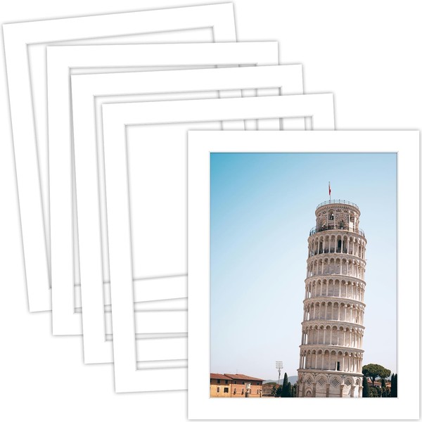 MBC Mat Board Center, 5 Pack 8x10 for 7x9 White