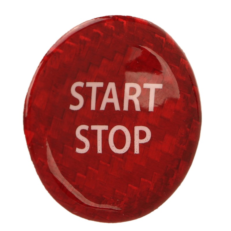 Push Start Button Cover Carbon Fiber Ignition Switch Button Cover