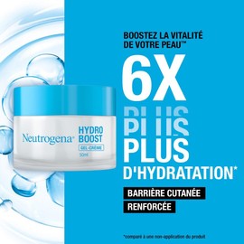 Neutrogena | Hydro Boost Gel-Creme (2 x 50 ml) - Feuchtigkeitscreme für empfindliche Haut mit Hyaluronsäure und botanischer Trehalose - Feuchtigkeitsgel für einen frischen und strahlenden Teint