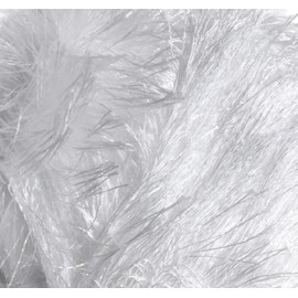 Lukche Eyelash Fun Fur Yarn Premium 100% Polyester 164 Yds (150 Mt), 3.53 Oz (100 Gr) Colorful Crochet Yarn Dıy Hand Knitting. (Ecru, 3 Skein)