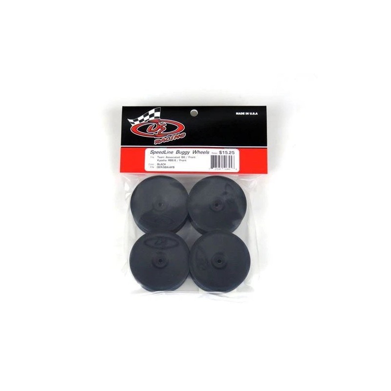 DE Racing Black Speedline Front Buggy Wheels, B6 and RB6